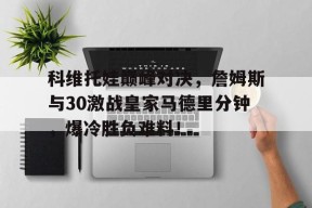 科维托娃巅峰对决，詹姆斯与30激战皇家马德里分钟，爆冷胜负难料！的简单介绍九游平台